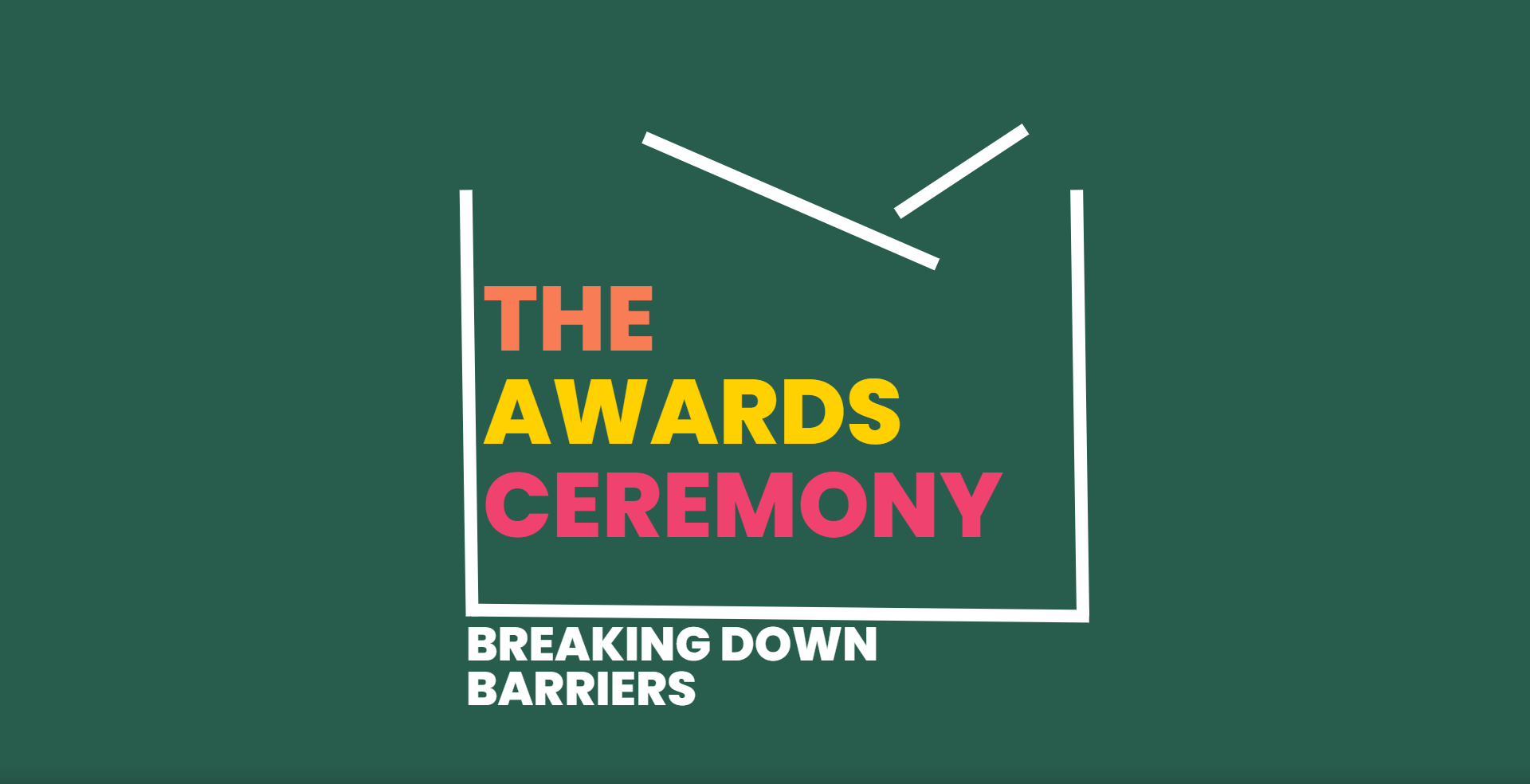 Awards ceremony logo on green background