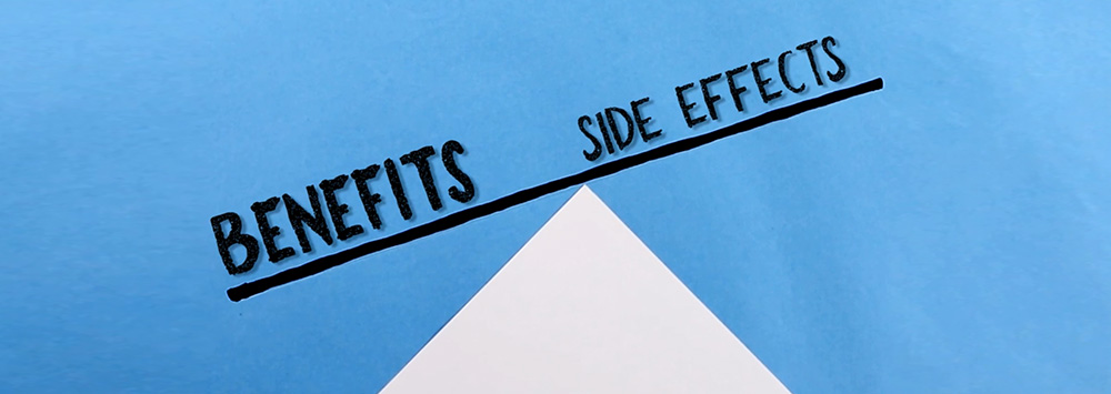Benefits vs side effects illustration