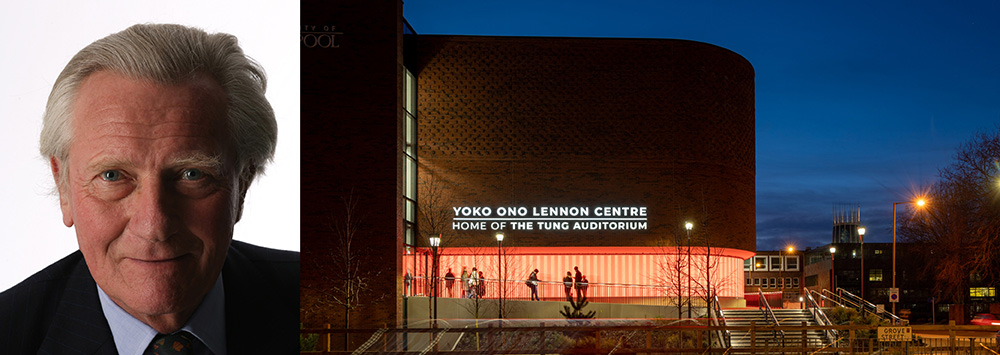 Composite image with Lord Michael Heseltine and the Yoko Ono Lennon Centre