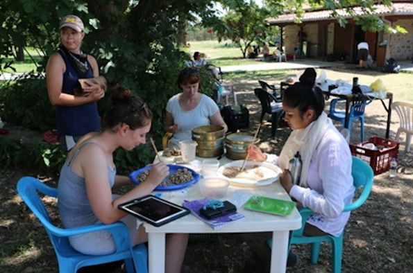 The Olynthos team at work. Photo: Zosia Archibald.