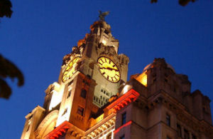 Liver Building at night