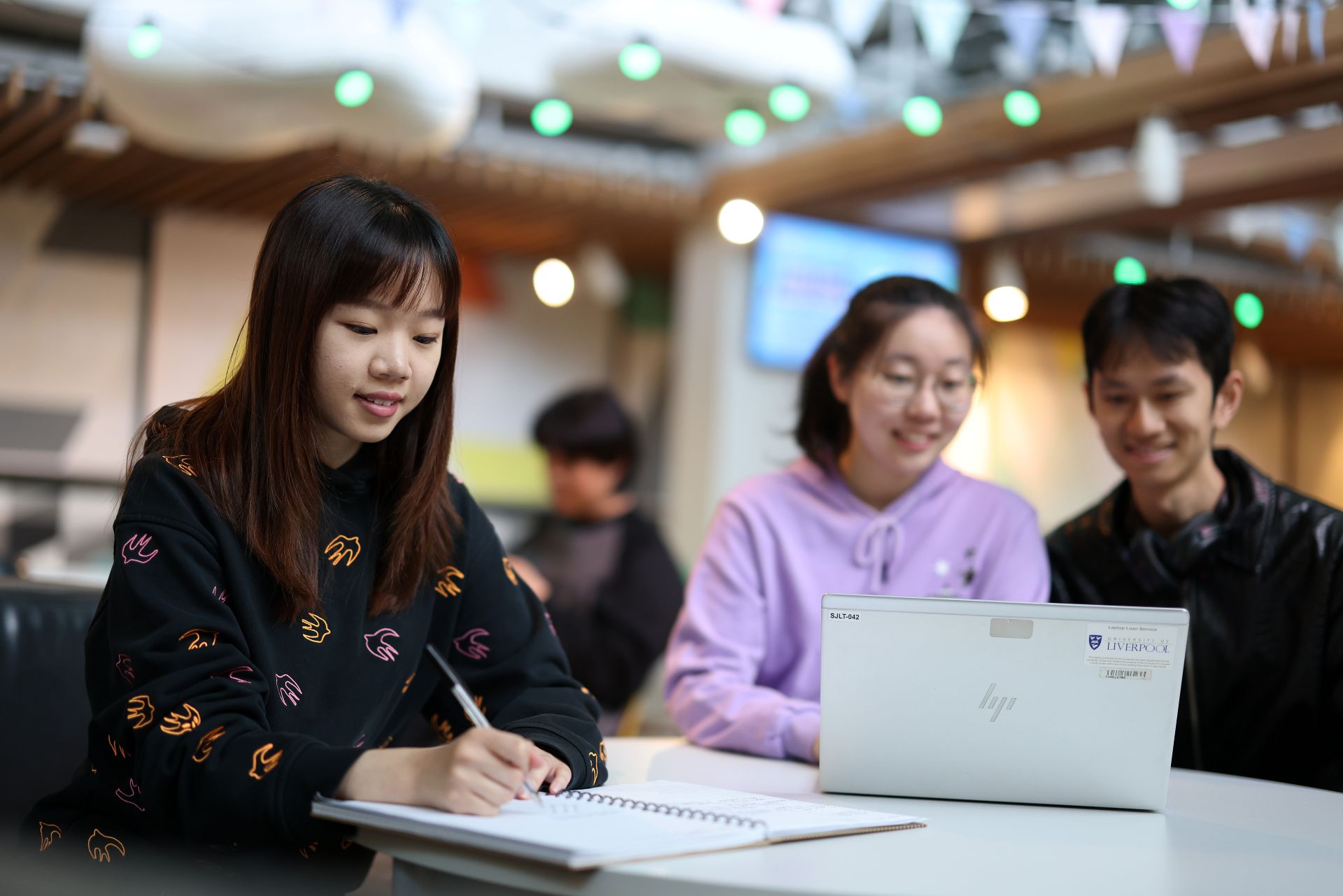 An image of students studying in the Guild of students
