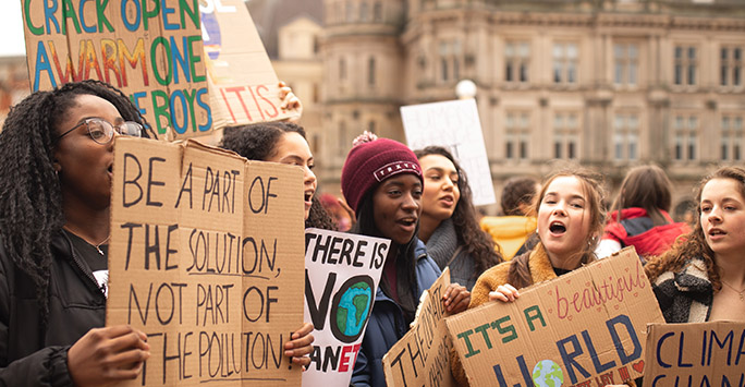 Climate action protest