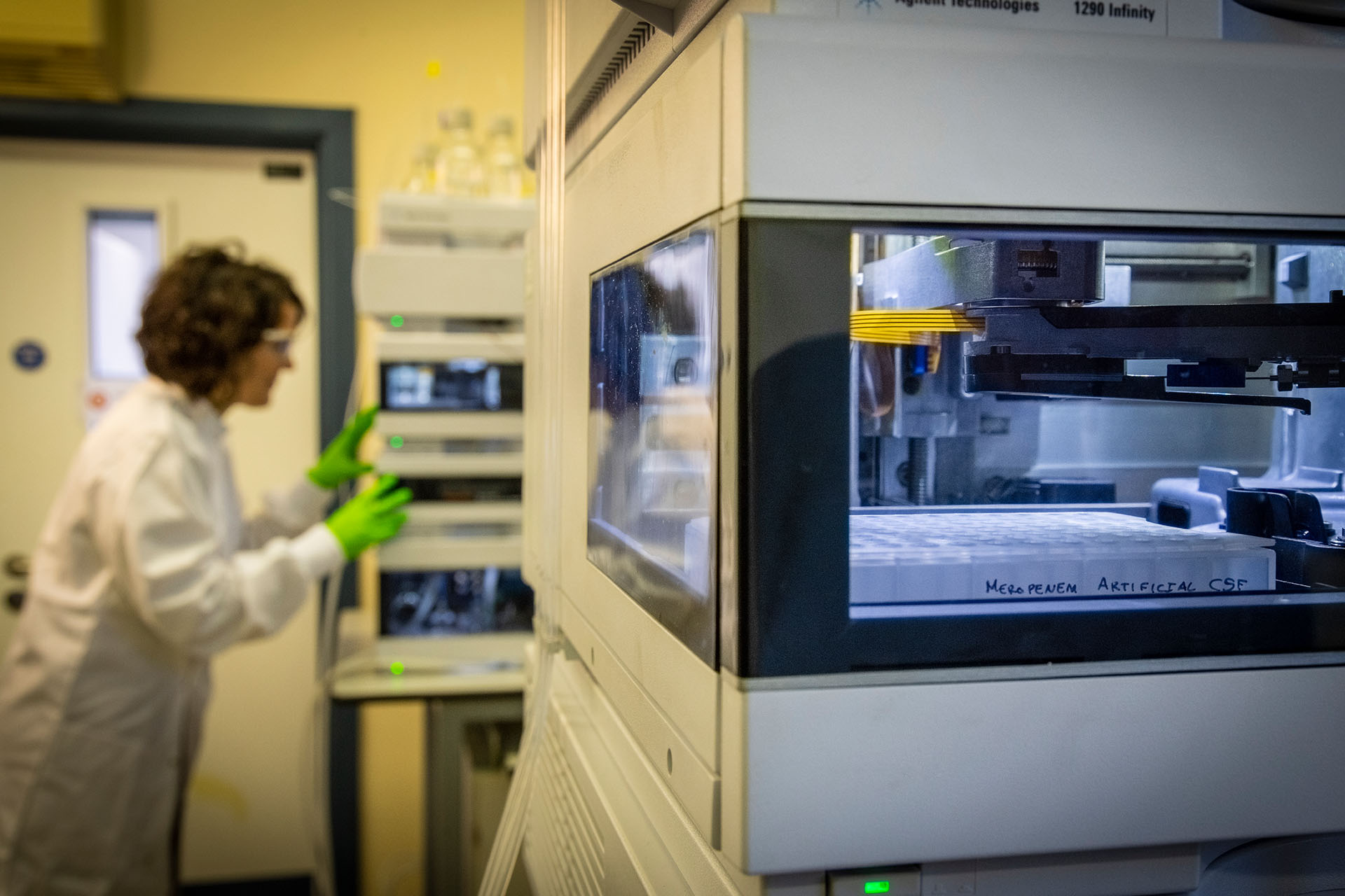 Scientist working in lab