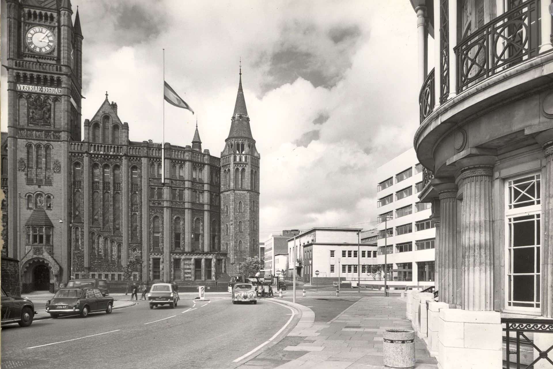 historical image of the Victoria Gallery Museum from Brownlow Street