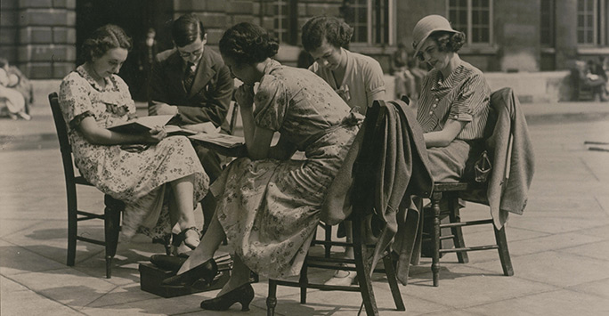 Students in the quad