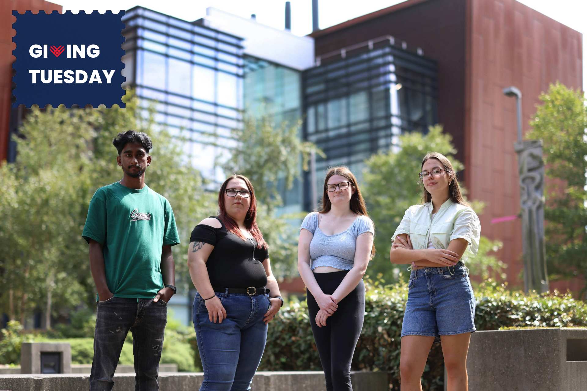 Fours students taking a picture