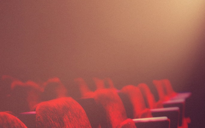 Red seats in a concert hall