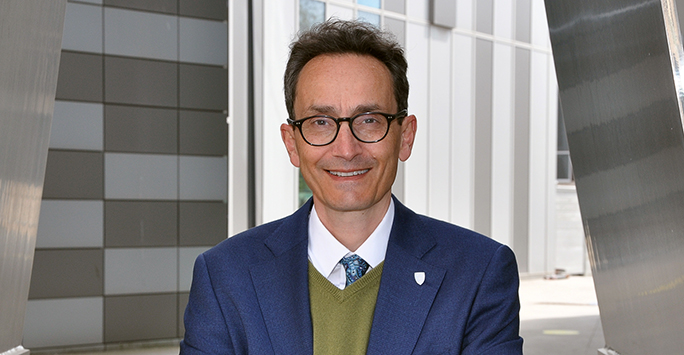 Tom Solomon pictured on University of Liverpool campus