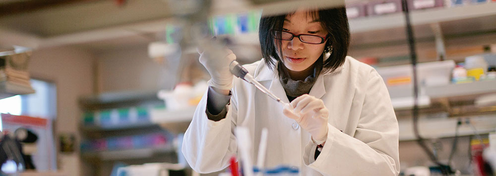 Woman in laboratory