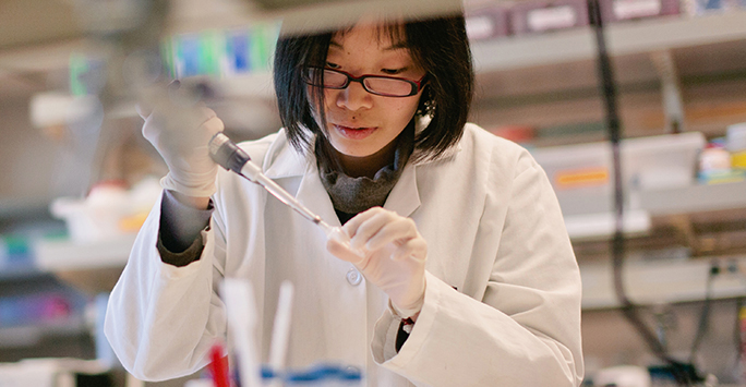 Woman in lab