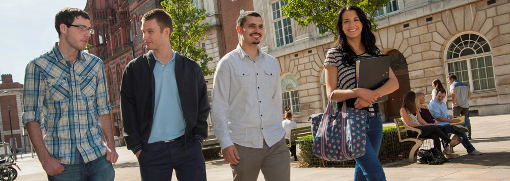 Students walking