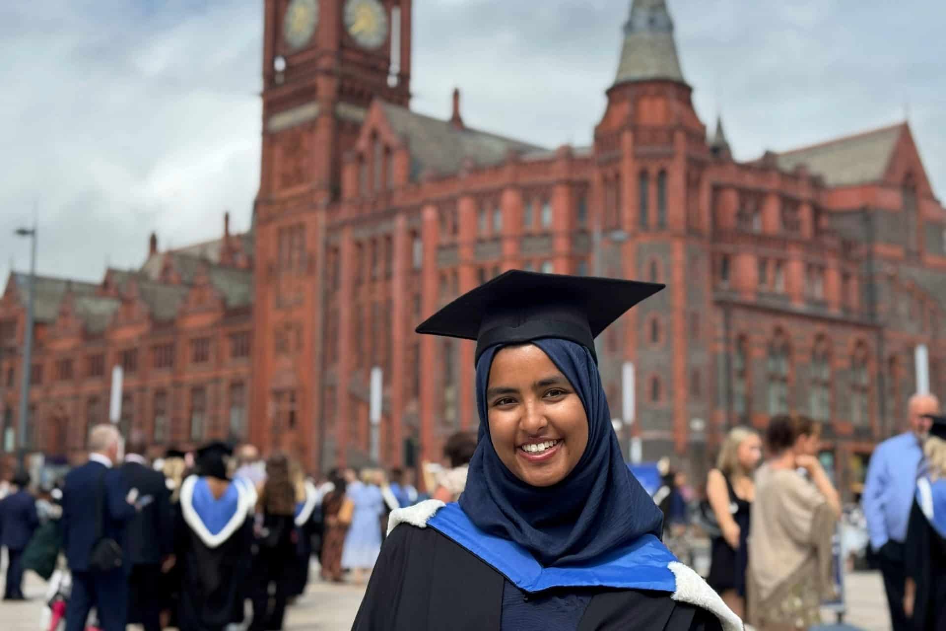 Graduate Aishah at graduation