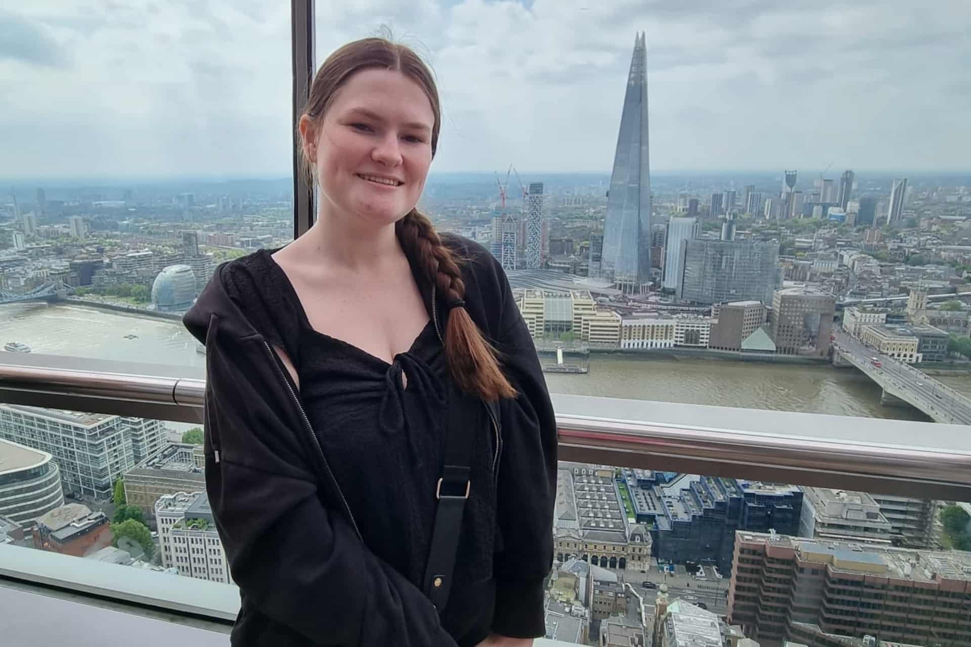 Student Cerys in London