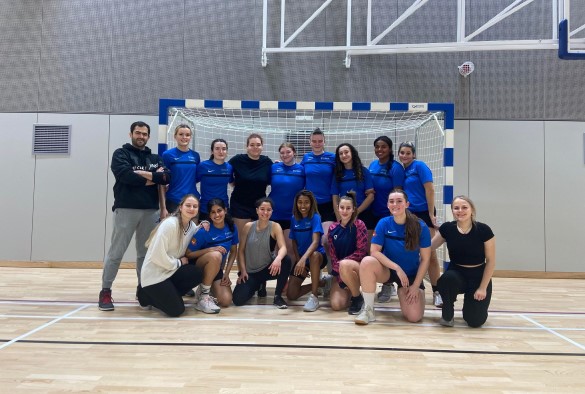 Students part of the Women\'s Handball Club