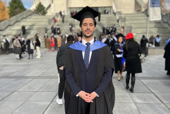 Graduate Mustafa at his graduation