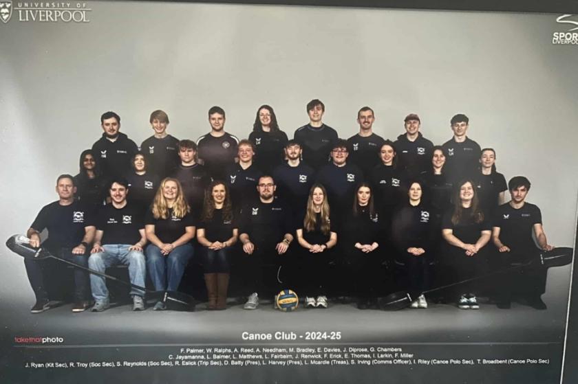 Members of the student Canoe Club