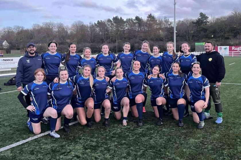 Members of the Women's Rugby Team