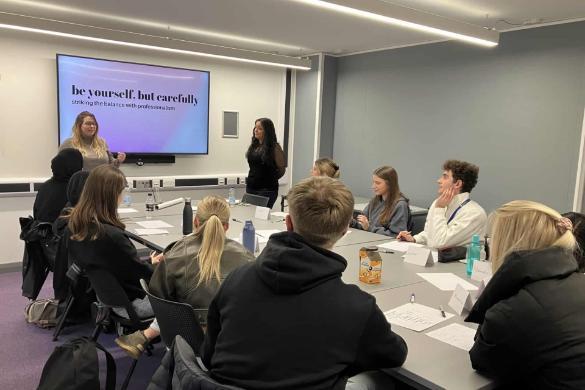 Students in a seminar room