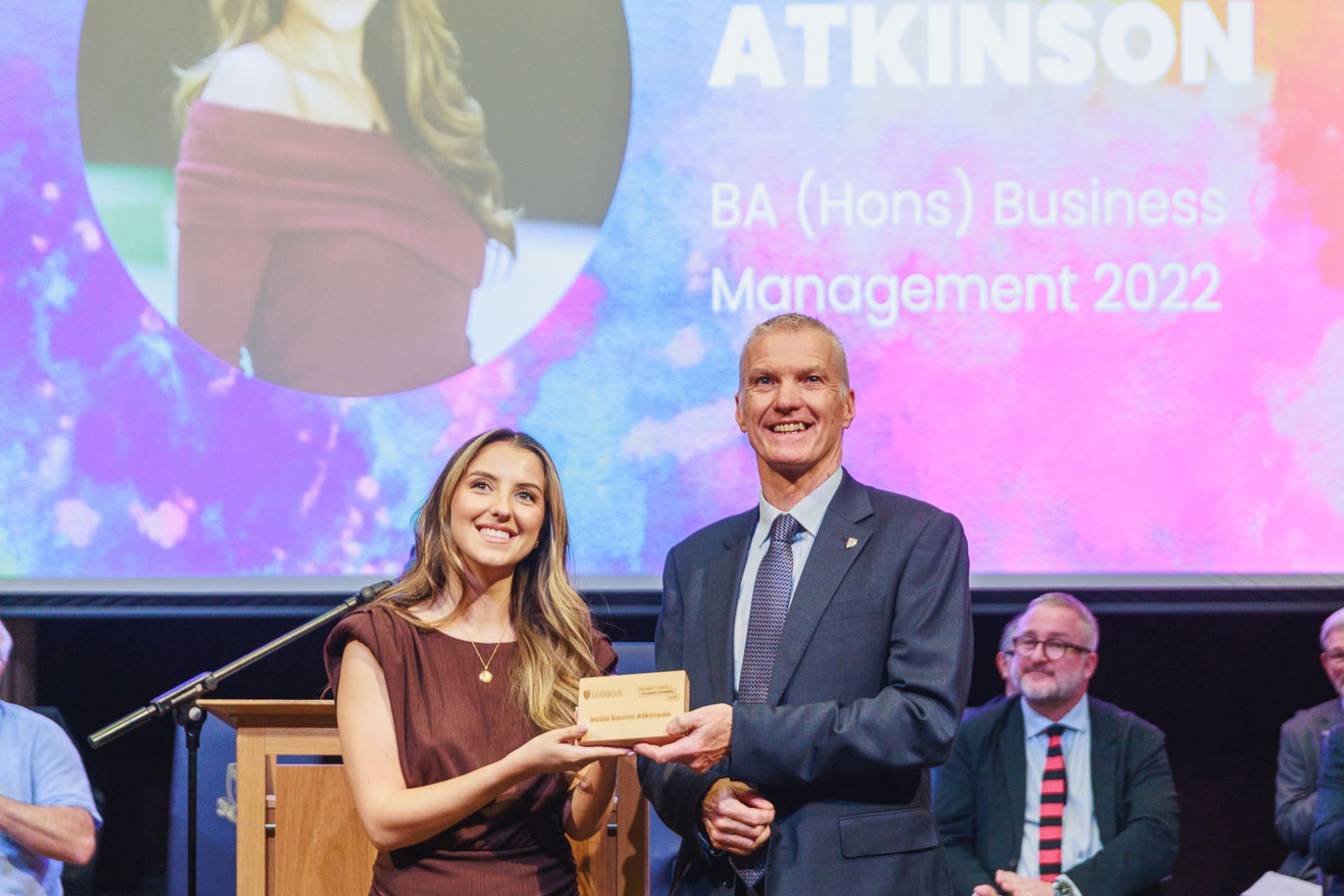 Person accepting award