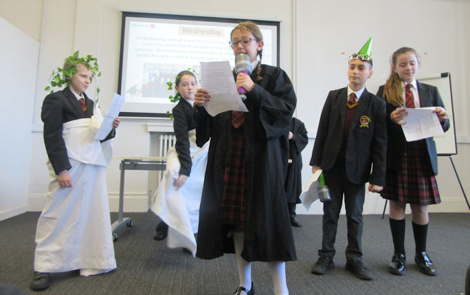 IntoUniversity students performing