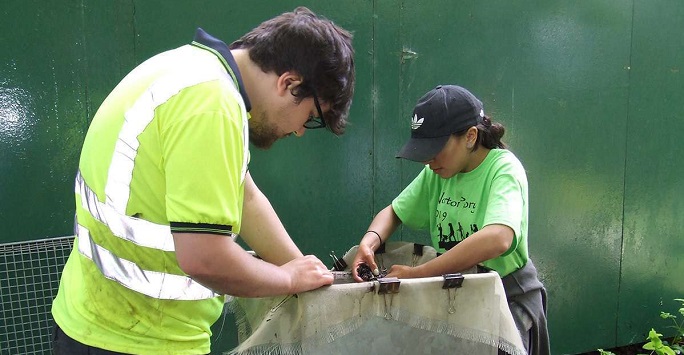 Students on site at Norton Priory