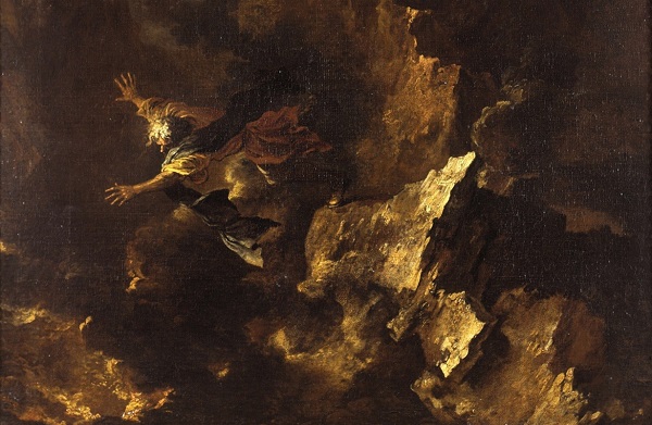 Painting of The Death of Empedocles by Salvator Rosa