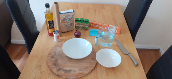 Ingredients to create Roman flatbread