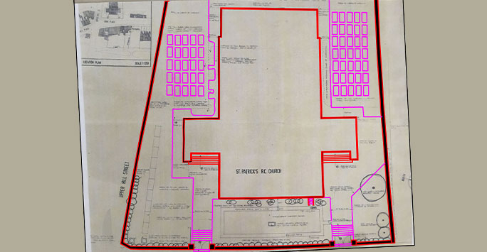 Architects drawing of St Patricks Church