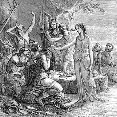 Gyptis, daughter of the local Celtic king, chooses the Greek Protis to be her husband