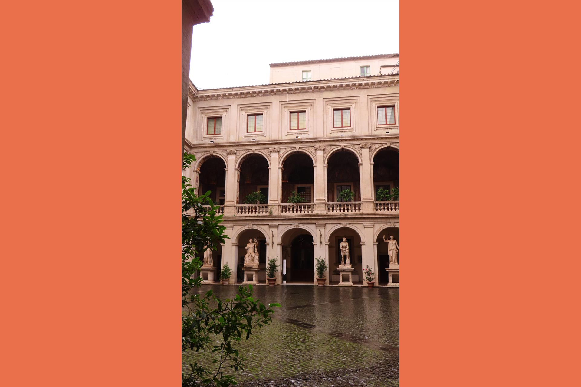 The outside of a renaissance palace