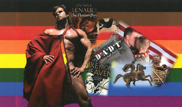 Montage of LGBT-themed Alexander the Great imagery