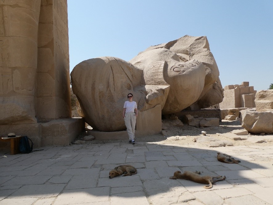 Liz at the Ramesseum.