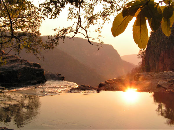 River at sunset