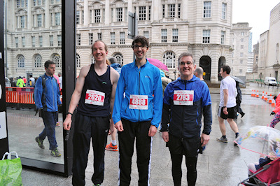 Matt, James and Bruce before the half-marathon