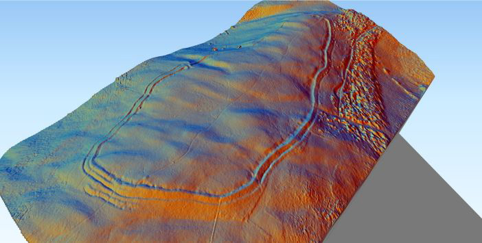 Digital terrain model of the hillfort data