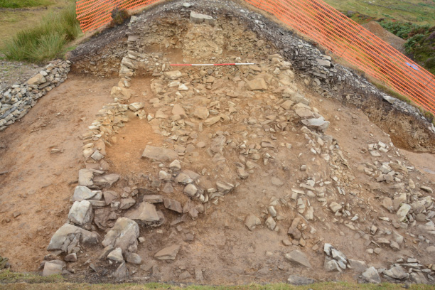 Excavation underway on the Iron Age hillfort rampart