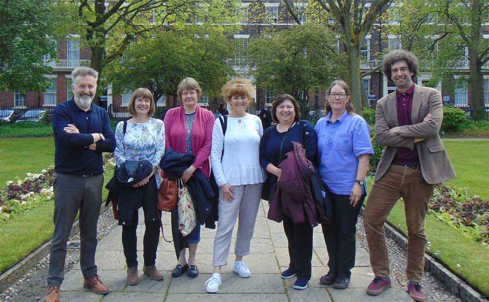 A group of alumni in Abercromby Square