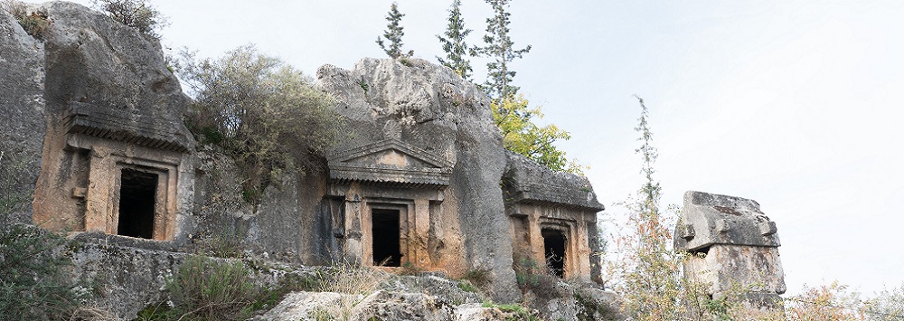 Tombs in the ancient necropolis of the classical city of Telmessos
