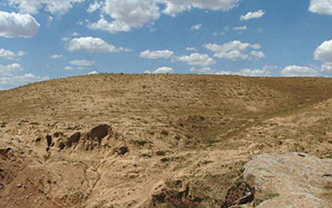 Mountain landscape and blue sky