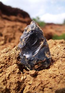 Middle Stone Age obsidian point, Prospect Farm, Kenya