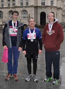 James, Bruce and Matt after the half-marathon