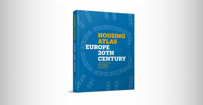 Book cover with just text reading, Housing Atlas Europe 20th Century