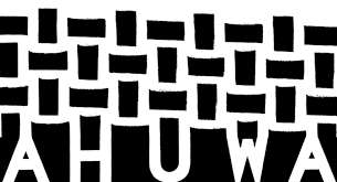 Text reading AHUWA with a stylised woven panel above.