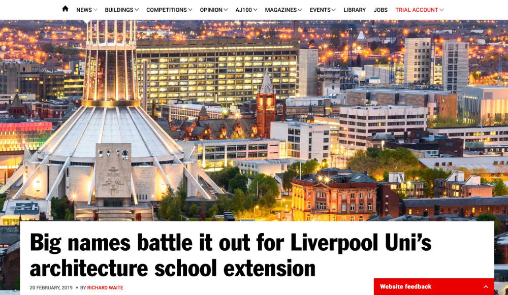 Media screenshot featuring a view of Liverpool with the text 