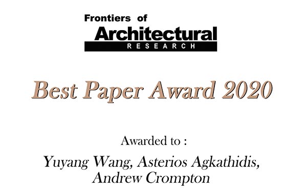Best Paper Award 2020 for Yuyang Wang