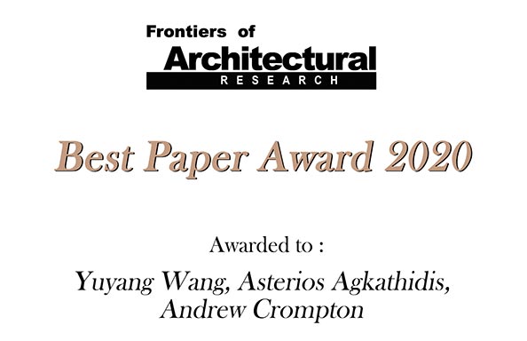 Best Paper Award 2020 for Yuyang Wang