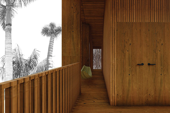 Rendered Image of Cambodia Remote Hideout Hut