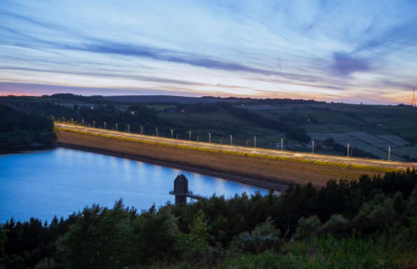 Scammonden Reservoir at susnset - Credit Professor Richard Brook