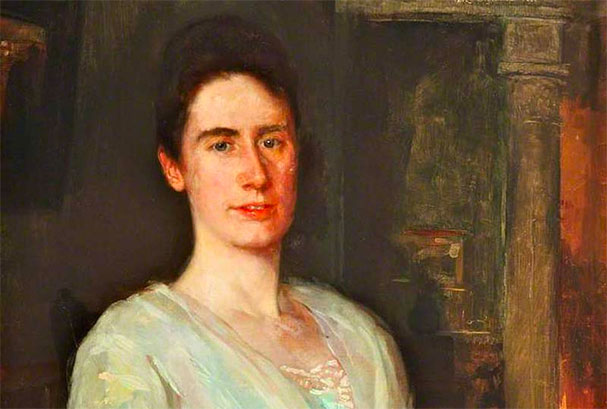 Portrait of Emma Holt in period dress